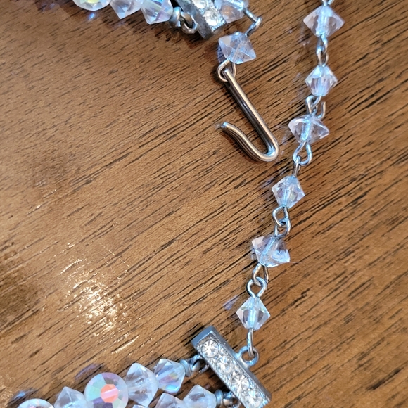 Vintage Aurora Borealis Crystal Necklace and Bracelet - Picture 7 of 10